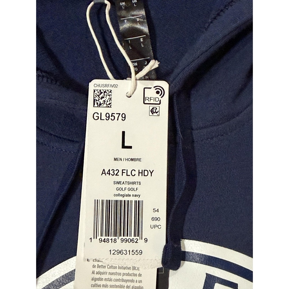 Randers FC Hoodie Mens Large Blue Soccer Adidas Fleece Sweatshirt Pullover - Picture 3 of 7